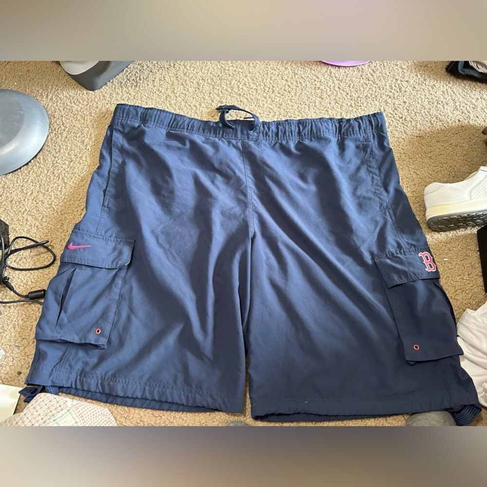 Y2K Nike Boston Red Socks Swim Trunks